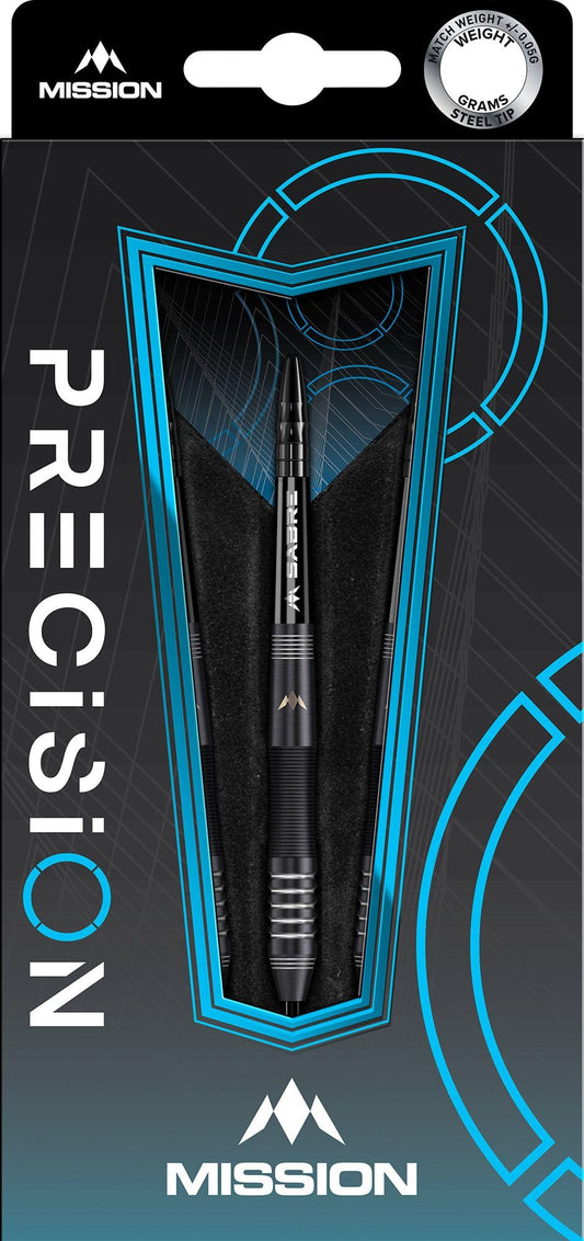 Mission Precision | Darts Set | Steel Tip | 90% Tungsten | Black PVD | Available in Multiple Weights.