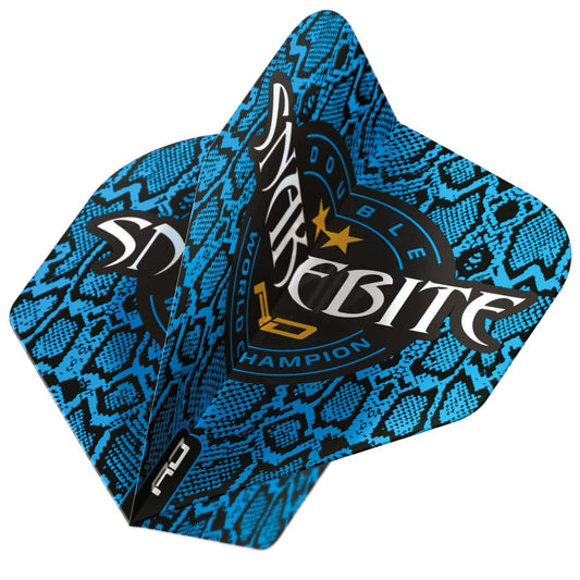 RED DRAGON Peter Wright Snakebite Hardcore Ionic DWC Dart Flights - 3 sets per pack (9 dart flights in total)
