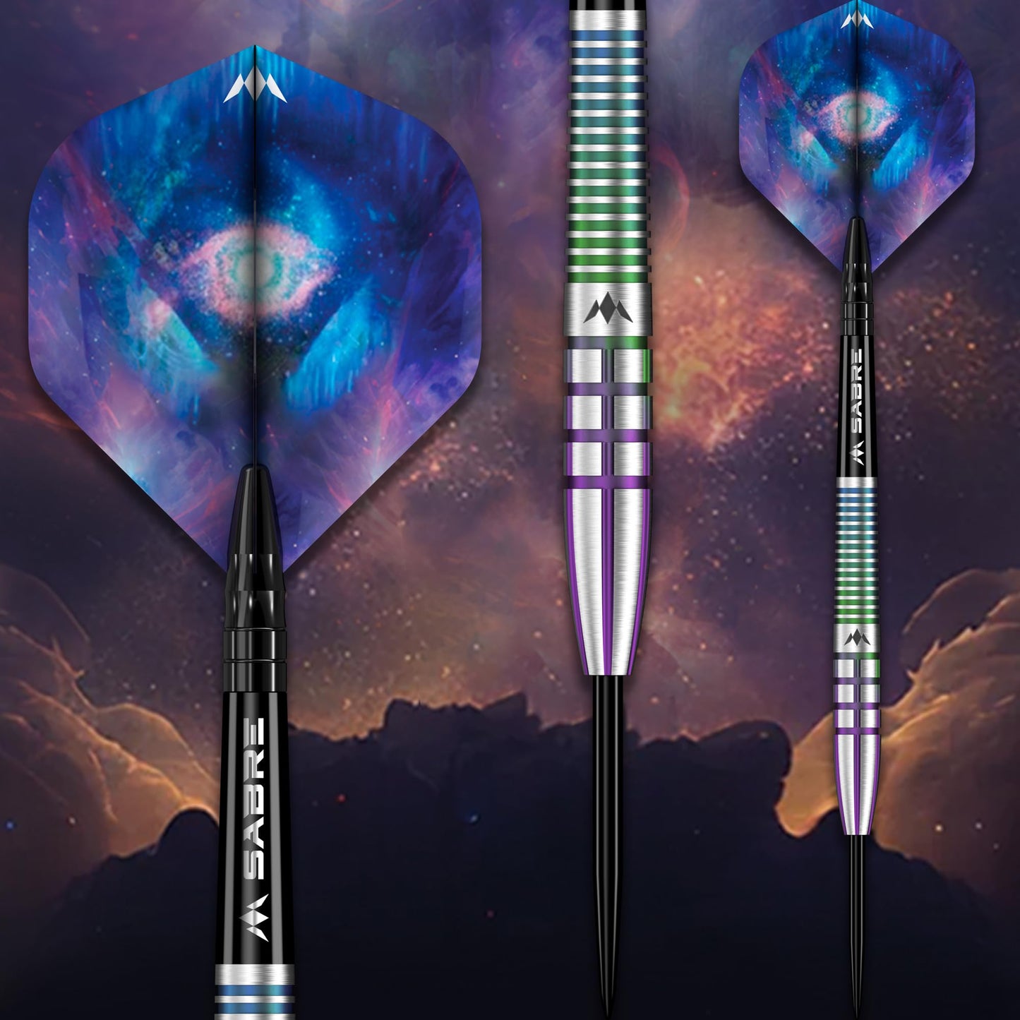 Mission | Celestial Darts | Steel Tip Darts Set | 95% Tungsten Barrel | Coral PVD | Includes Dart Flights and Stems | Available in Multiple Weights.