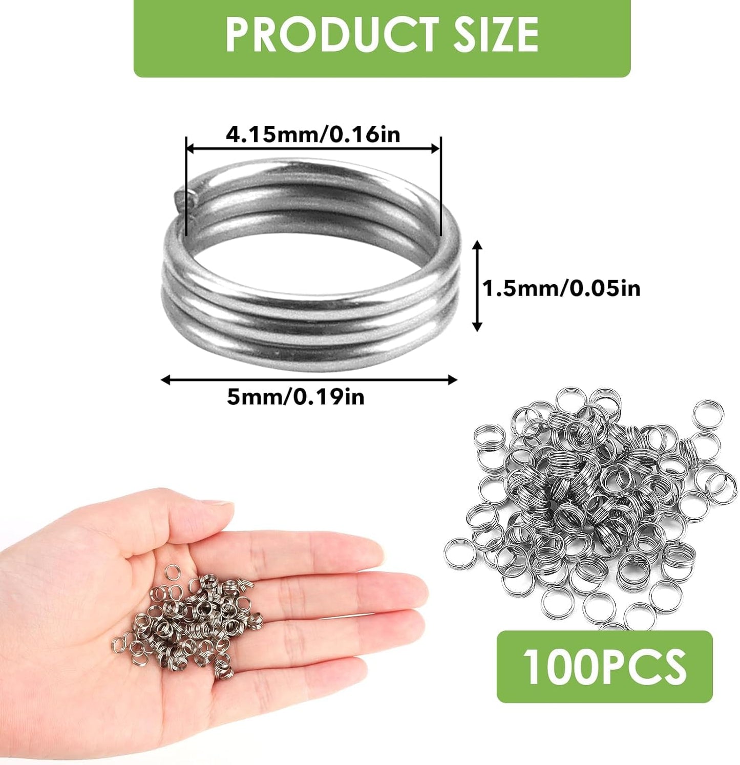100 PCS Stainless Steel Dart Shaft Rings O-Ring Spring Ring for Nylon Shafts Accessories, Non-Slip Dart Flight Protector, 4.15 MM Dart Shaft Rings for Plastic & Nylon Shafts