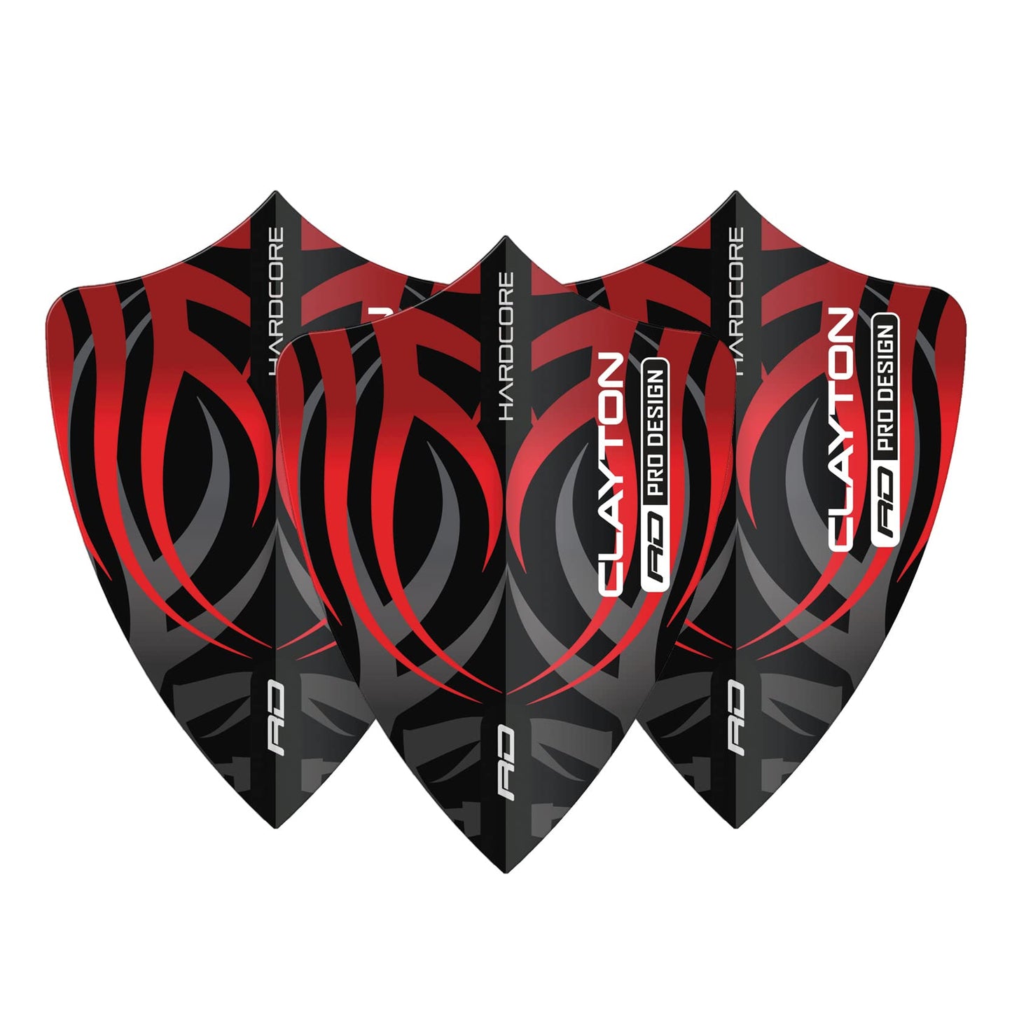 RED DRAGON Hardcore Freestyle Dart Flights- 3 Sets Per Pack (9 Dart Flights in total)