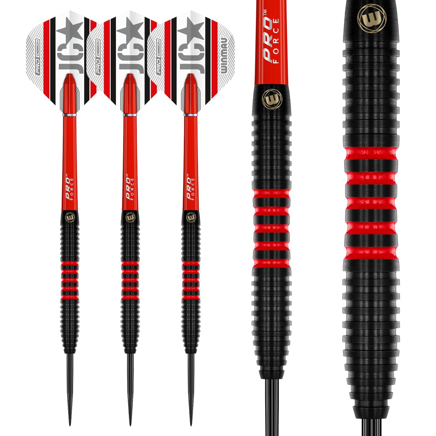 WINMAU Darts - 85% Pro Series Professional Dart Set with Dart Flights and Dart Shafts (Stems)