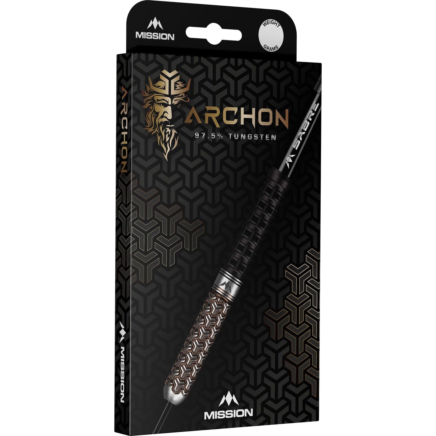 Mission Darts Archon 97.5% Tungsten Barrel Steel Tip Premium Dart Set, Black and Bronze, Shafts and Flights, Multiple Weights
