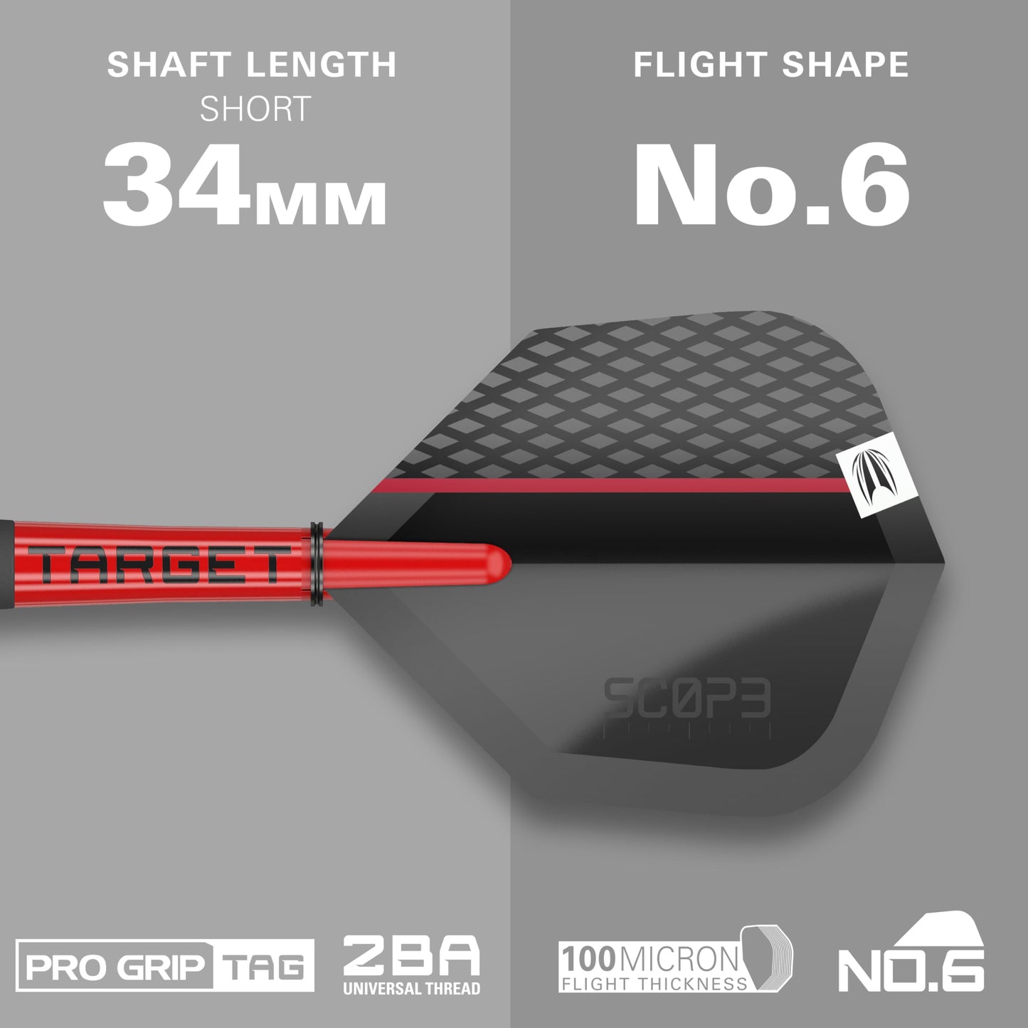 TARGET Darts Scope Steel Tip Swiss Point Darts, 90% Tungsten Dart Set | Steel Tip Dart, Red & Black Darts, Professional Dart Set with Swiss Points & Tool | Barrel 01/02/03/04 –21G/22G/23G/24G/25G