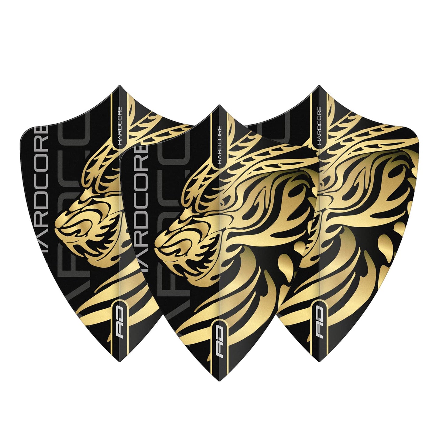RED DRAGON Hardcore Freestyle Dart Flights- 3 Sets Per Pack (9 Dart Flights in total)