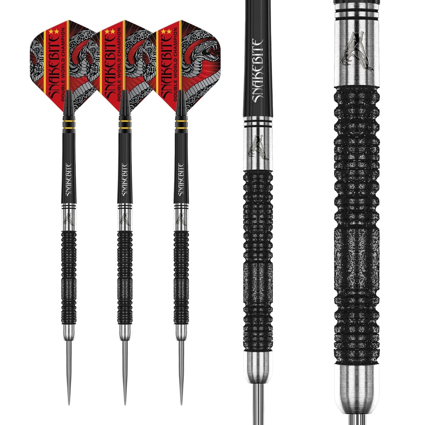 RED DRAGON Peter Wright Snakebite DWC Special Edition with flights and stems (shafts)