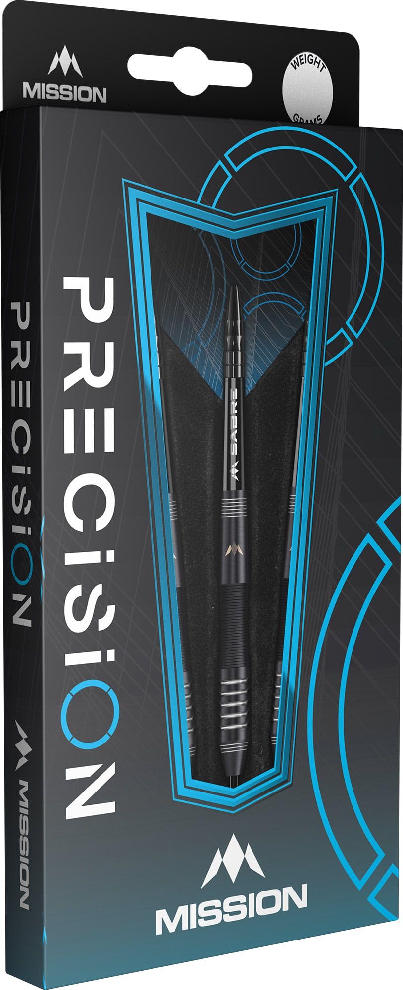 Mission Precision | Darts Set | Steel Tip | 90% Tungsten | Black PVD | Available in Multiple Weights.