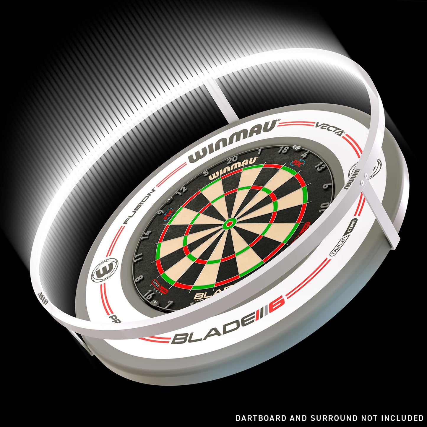 WINMAU Plasma Dartboard Light Range - Original Black Plasma Light | Plasma Ice White Light | Professional Darts Accessories | Available individually or as part of a bundle set