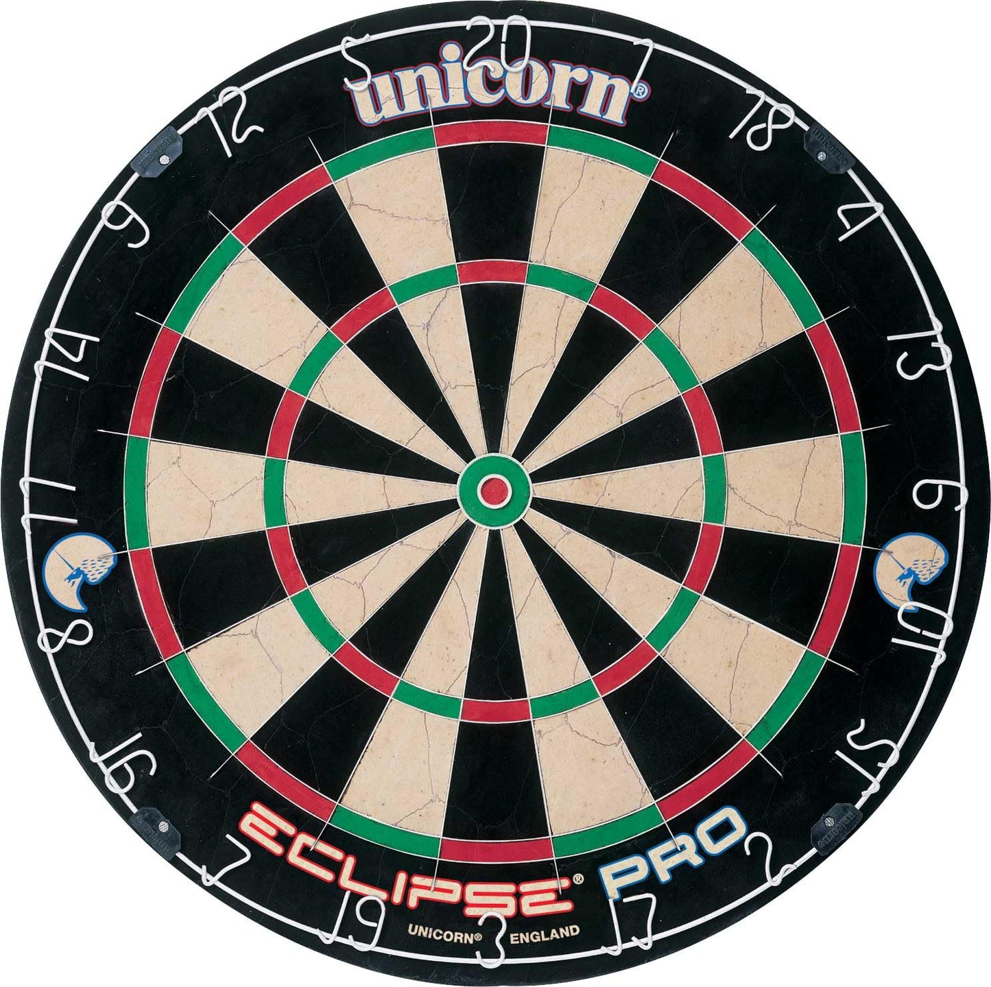 UNICORN Dartboard | Eclipse Pro | Ultra-Visible Number Ring & Spider | Championship Quality Sisal Bristle | Staple-Free Construction