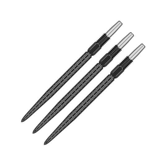 TARGET Darts Swiss Point Dart Points, RVE (3 Pack Set of Tips) 26MM/30MM/35MM/40MM – Gold/Silver/Black | Change Dart Points, Swiss Storm Points, Professional Darts Accessories