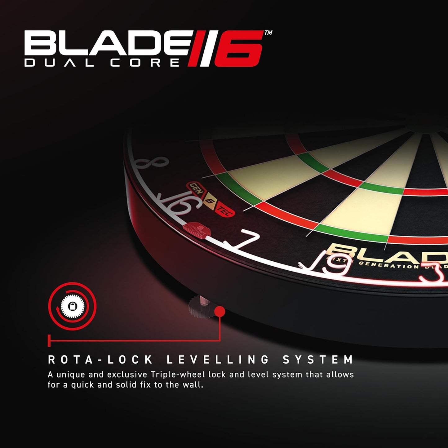 WINMAU Darts Blade 6 Dual Core Professional Dartboard with Official tournament specifications | Endorsed by the PDC