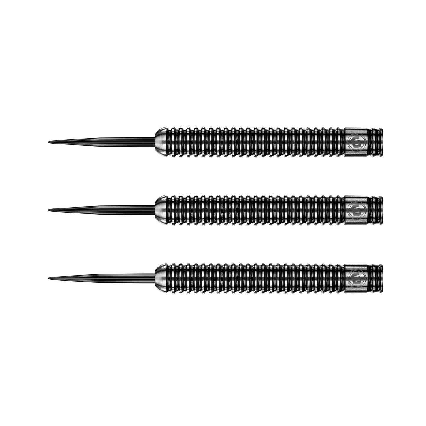 WINMAU Blackout Professional Steel Tip Tungsten Darts with Flights and Stems (Waves)