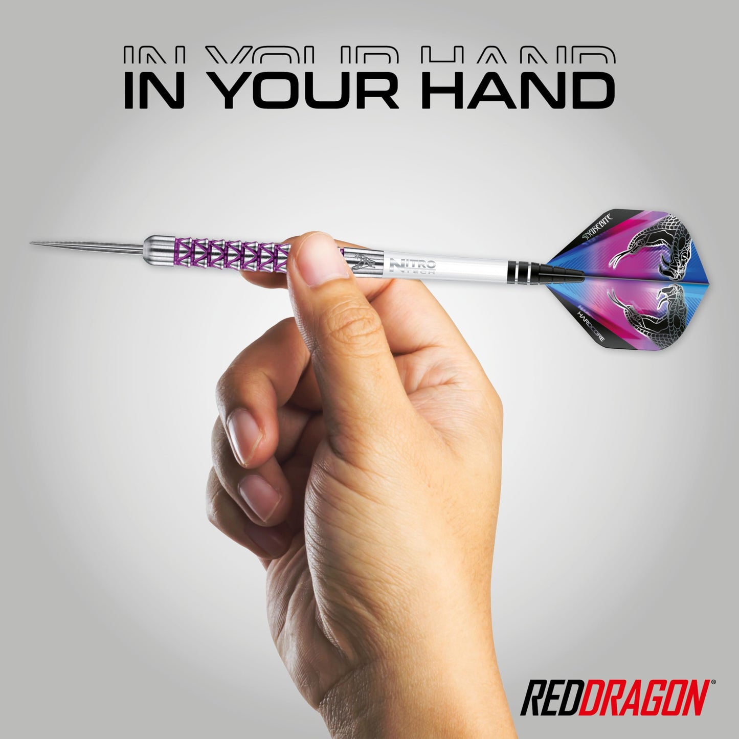 RED DRAGON Peter Wright Snakebite Vyper: 20g, 22g or 24g Tungsten Darts Set with Flights and Stems