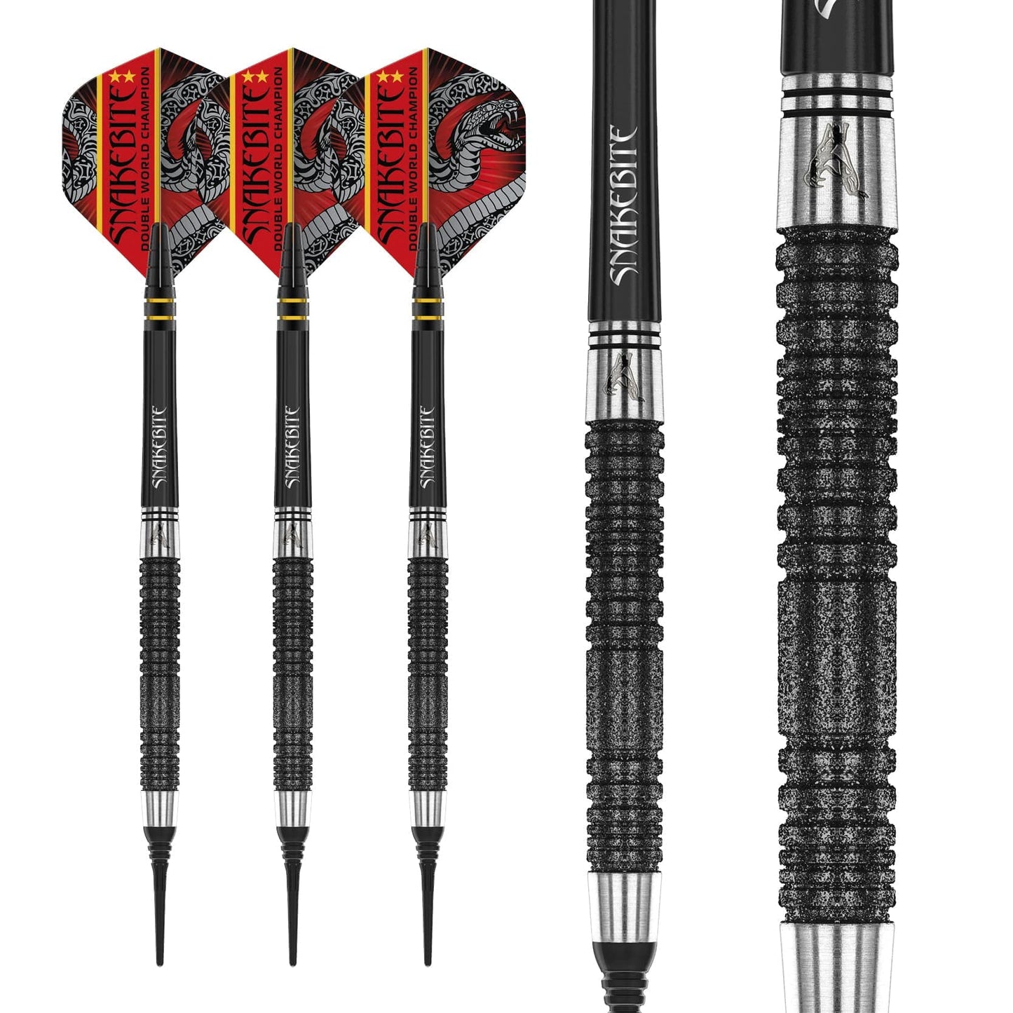 RED DRAGON Peter Wright Snakebite DWC Special Edition with flights and stems (shafts)