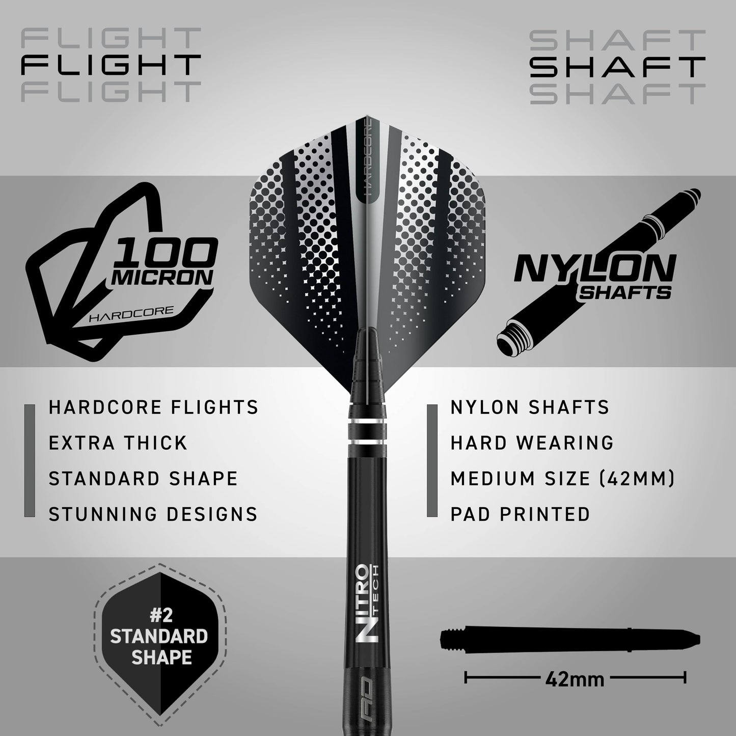 RED DRAGON Razor Edge Black - Tungsten professional steel tip darts set with Dart Flights and Dart Shafts - Available in 20g, 22g, 23g, 24g, 26g, 28g