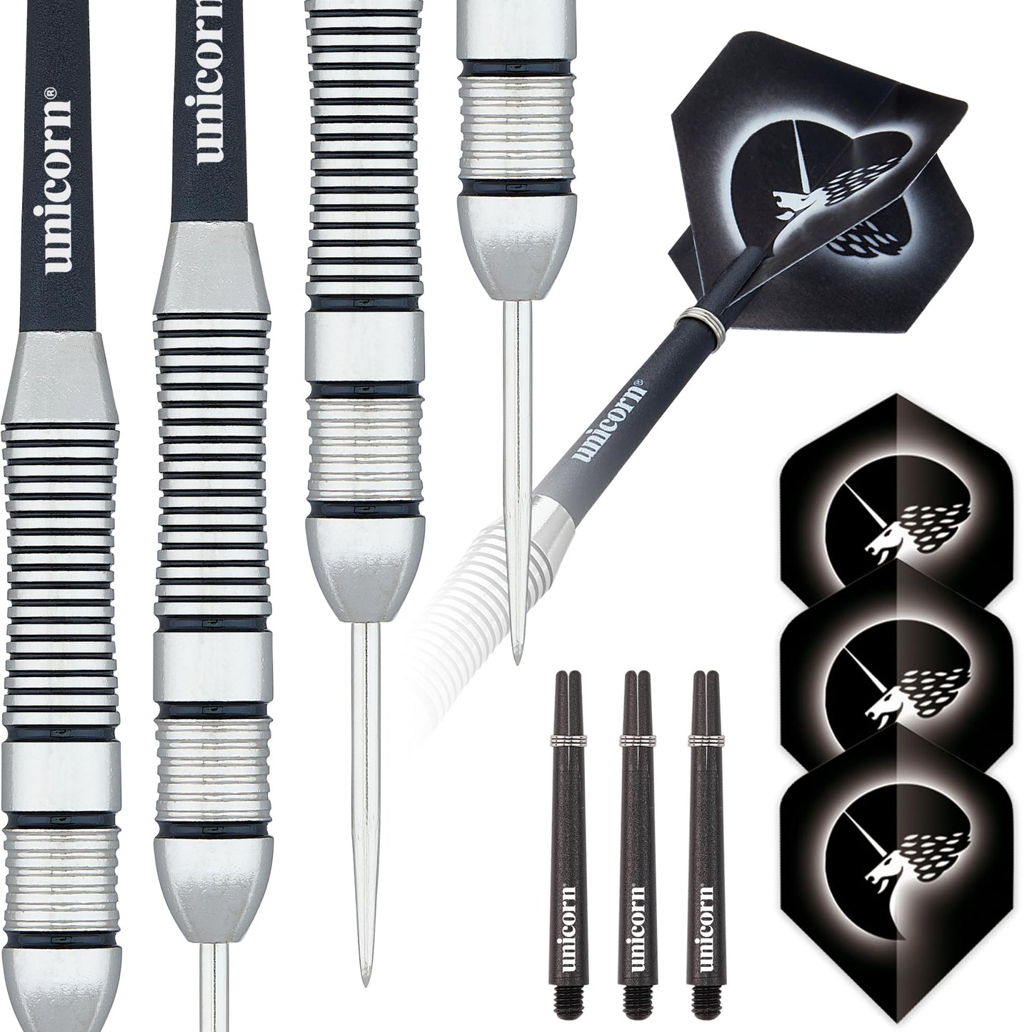 Unicorn Steel Tip Darts Set | Core Plus | Authentic 100% Brass Barrels
