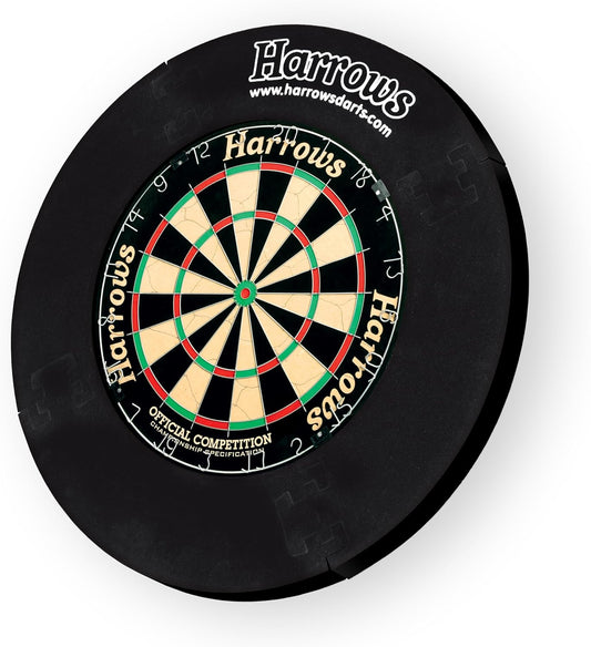 Harrows Dart Board Surround Ring I Dartboard Surround 4pcs I Easy Assembly Dart Surround I Wall Protector Extra 720mm Protection I Double Side for Long Life I Darts Accessories