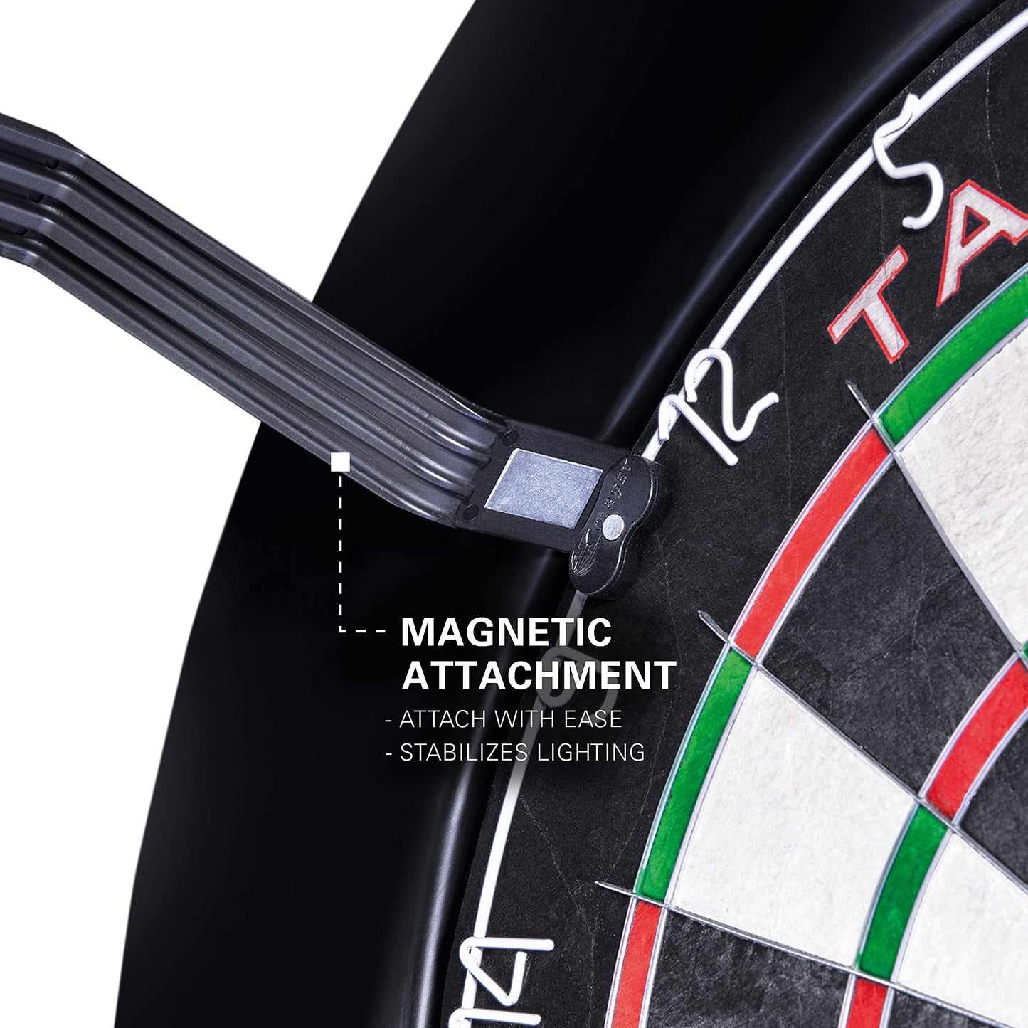 Target Darts Corona Vision Dartboard Lighting System, Black Frame | White LED Dart Board Surround Ring Light | Available with Pro Tour Dartboards Surround & Championship Dartboard, or Oche Dart Mat