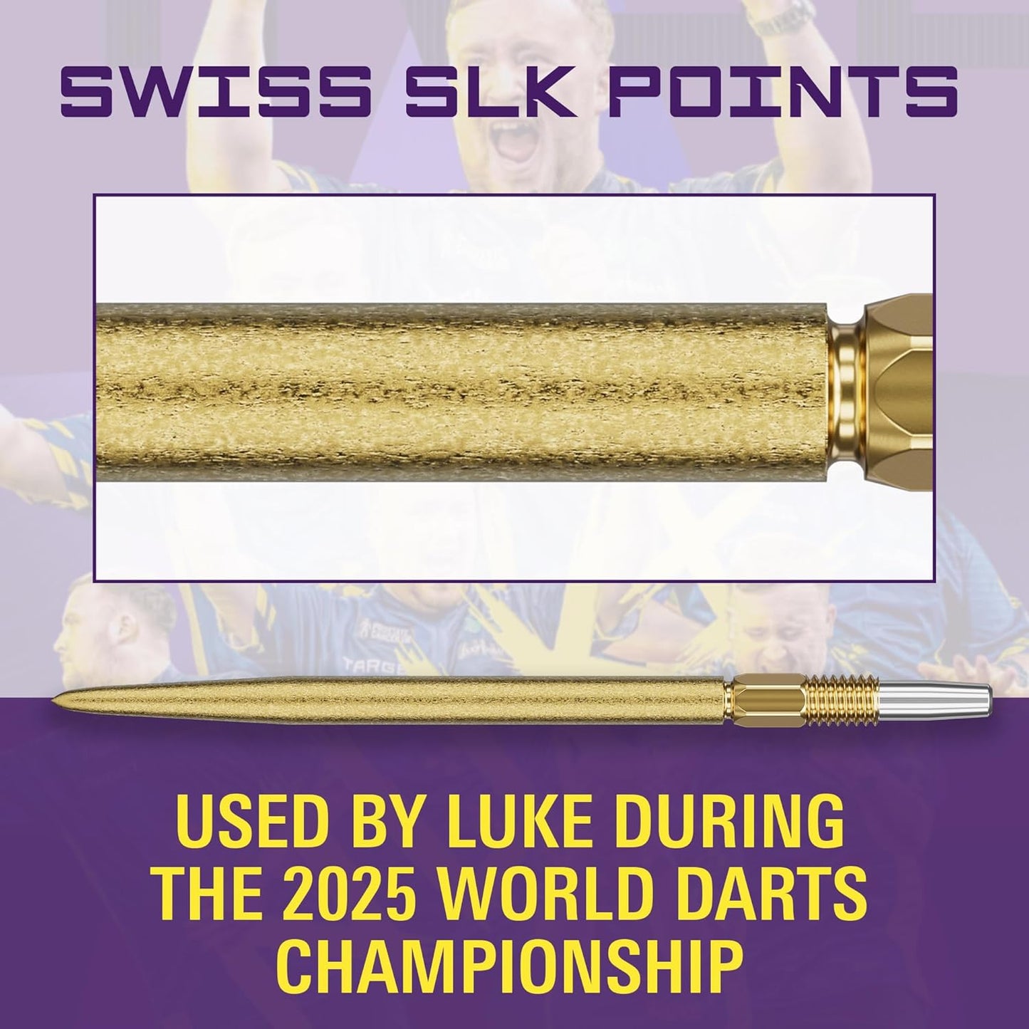 TARGET Darts Luke Littler World Champion Steel Tip Swiss Point Darts, 90% Tungsten Dart Set, 23G | The Nuke 2025 Special Edition K-Flex, Key Ring, Spare SLK Swiss Points and Premium Tool Included