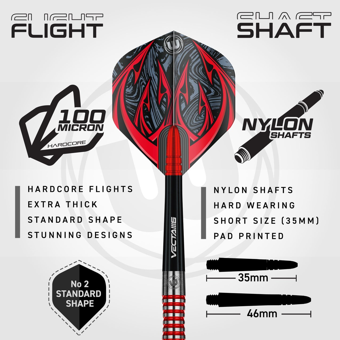 WINMAU Darts Navigator Series 90% Tungsten Steeltip Darts Set with Dart Flights and Dart Shafts (Stems)