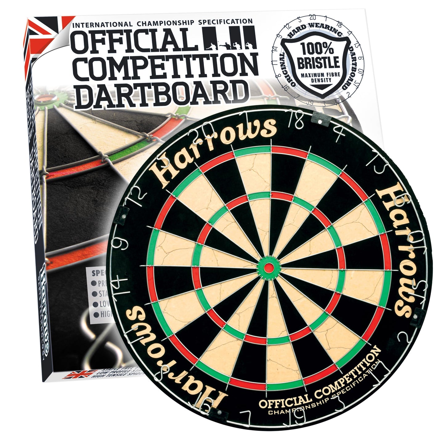 Harrows Dart Boards I Dartboard Official Size I Darts Board with Ultra Thin Knife Wire for Maximum Scoring I Compatible with Dart Board Stand, Dart Board Lighting, Dartboard Cabinet