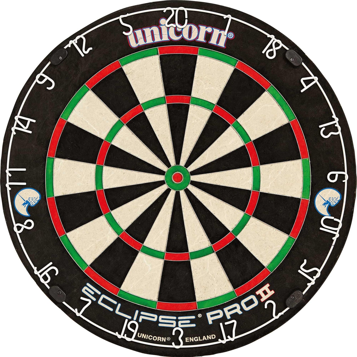 UNICORN Dartboard | Eclipse Pro 2 | Flat Profile Number Ring | Championship Quality Sisal Bristle | Staple-Free Construction