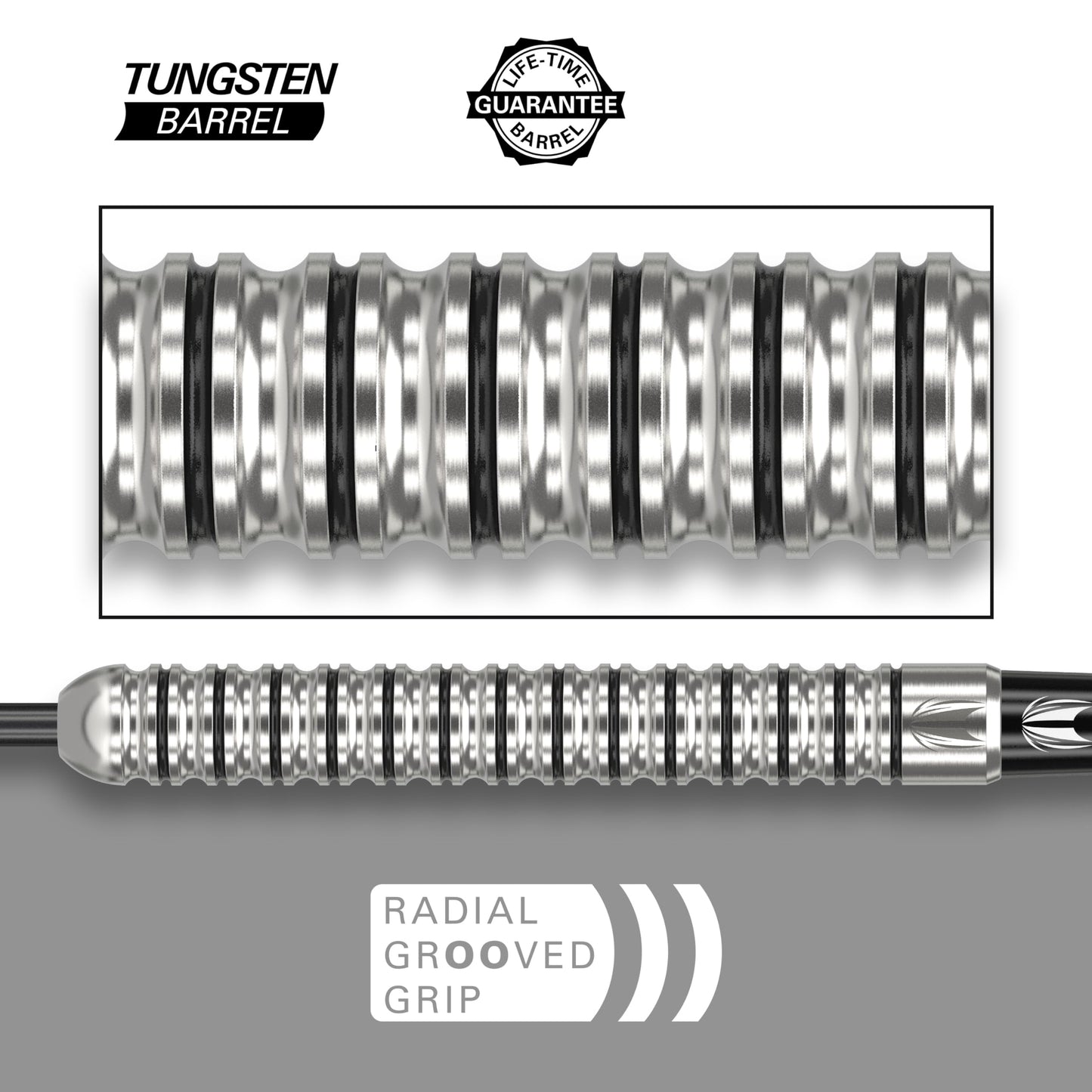 TARGET Darts Artemis 21G/22G/23G/24G/25G/26G 80% Tungsten Steel Tip Darts Set | 6 Pro Grip Shafts | 9 Pro Ultra Flights | Dart Wallet Bundle
