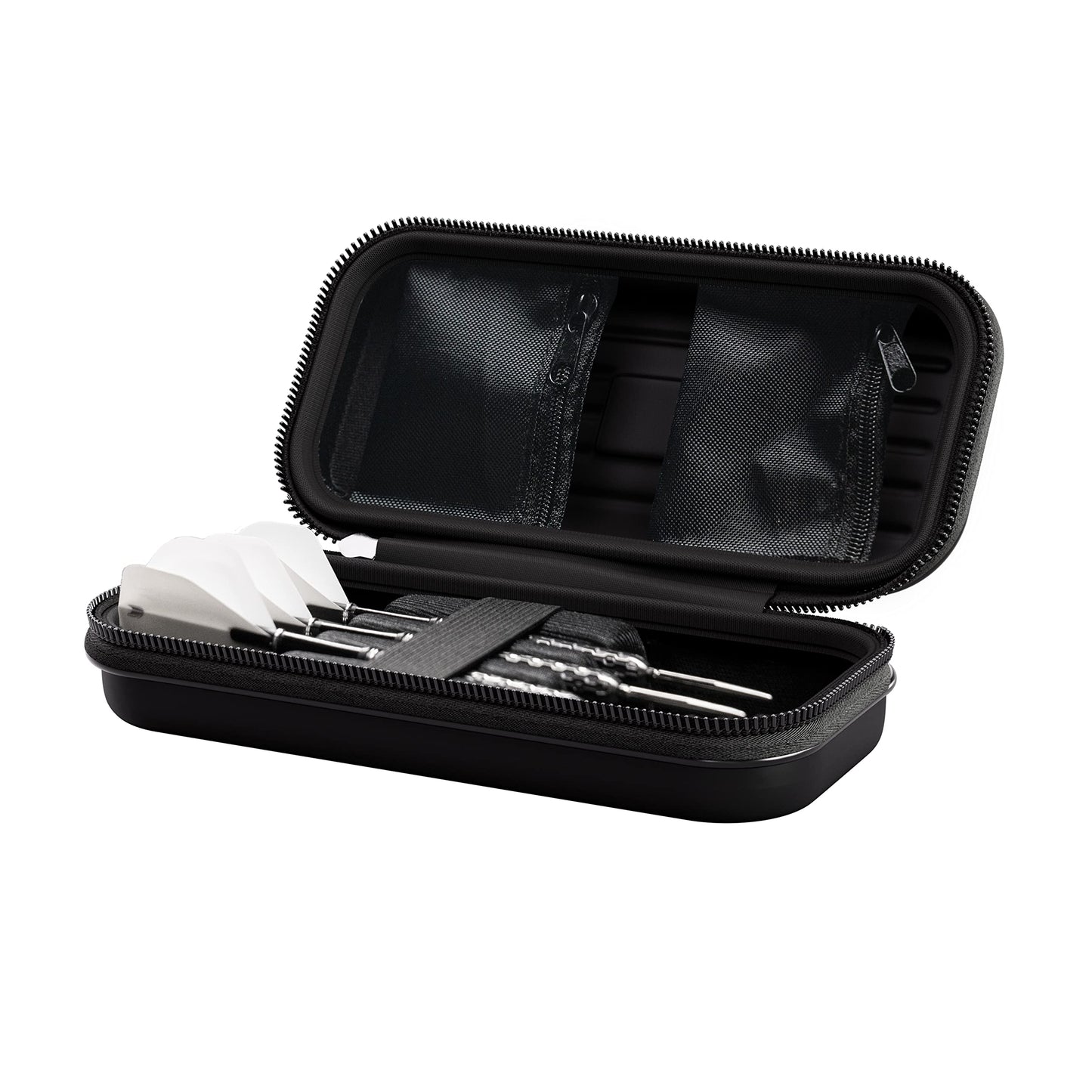 TARGET Darts Takoma Dart Case Wallet, Regular Size, Blue | Store 3 Fully Assembled Darts & Accessories | Dart Holder with Zip Lock Pouches, Store Flights, Shafts & Swiss Points