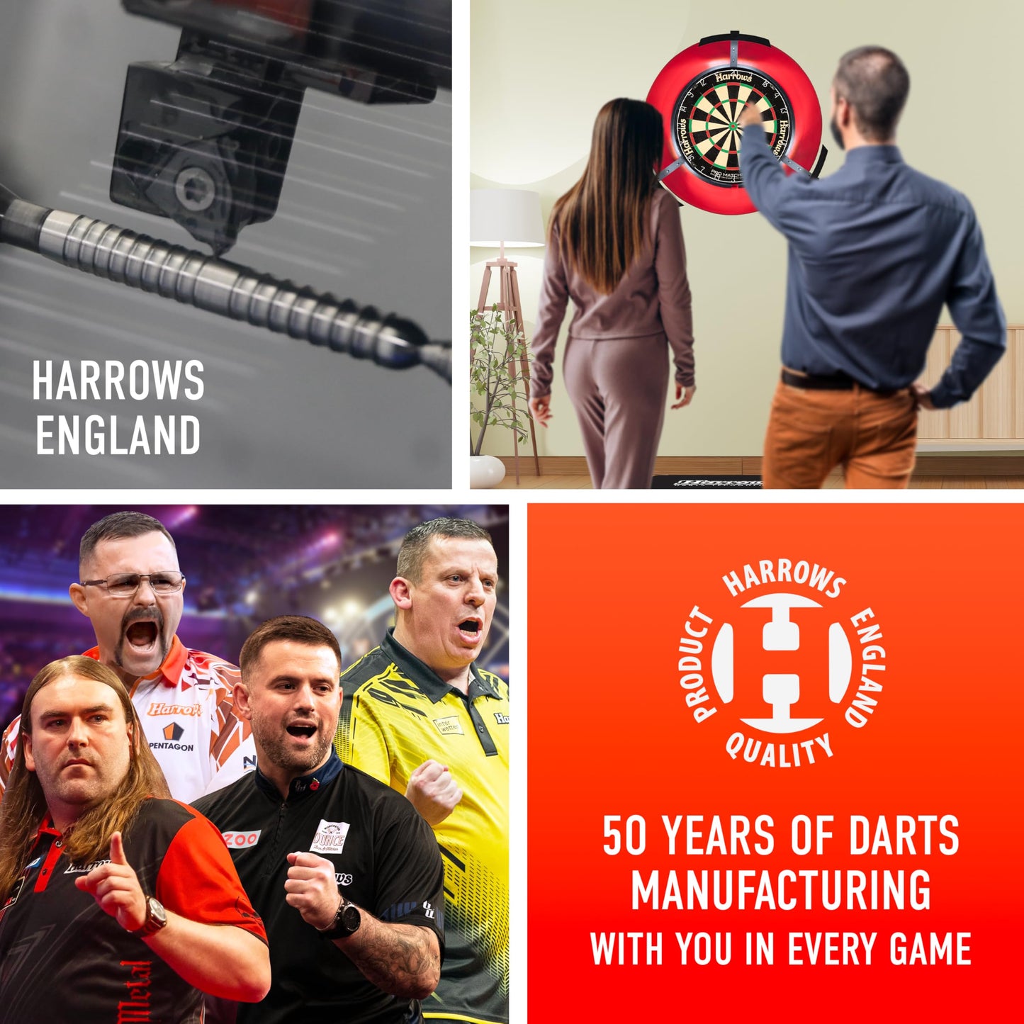 Harrows Dart Boards I Dartboard Official Size I Darts Board with Ultra Thin Knife Wire for Maximum Scoring I Compatible with Dart Board Stand, Dart Board Lighting, Dartboard Cabinet