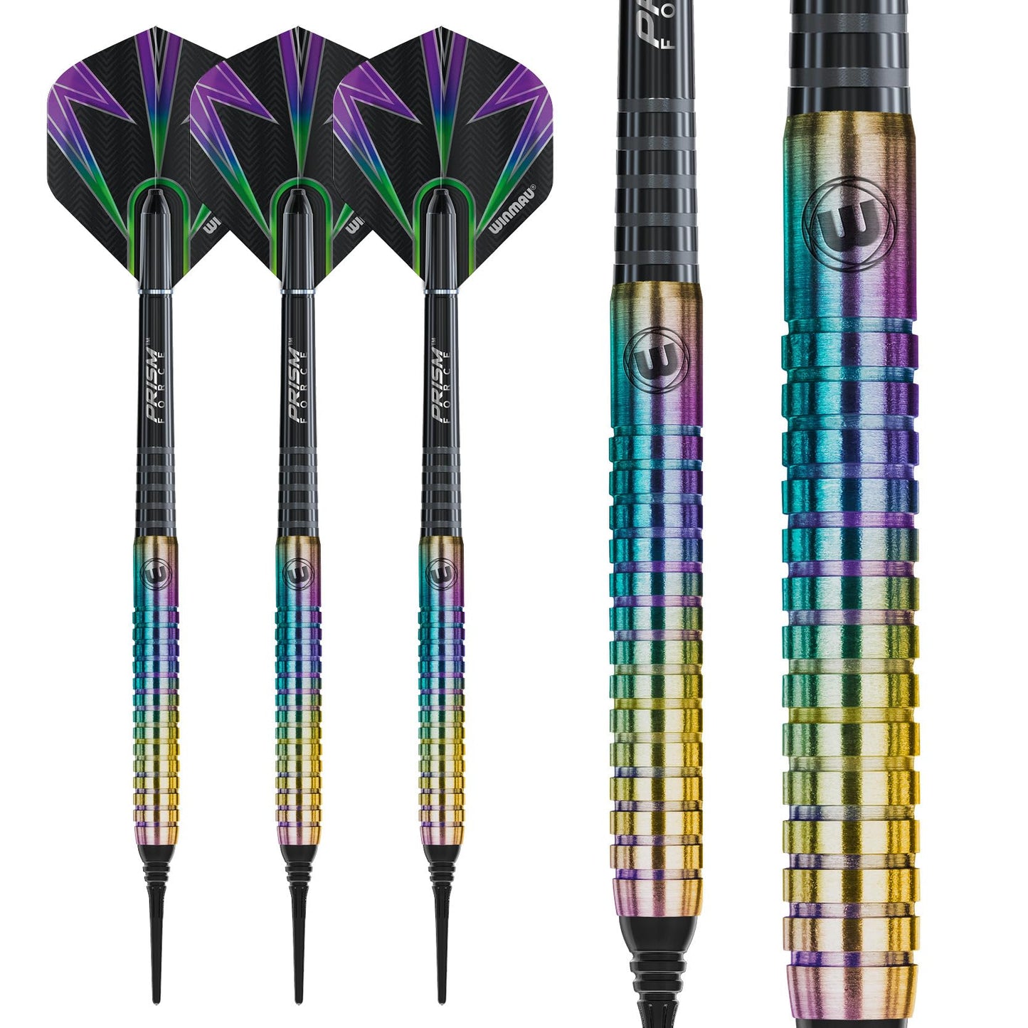 WINMAU Foxfire Urban Professional Tungsten Darts Set with Flights and Stems (Shafts)