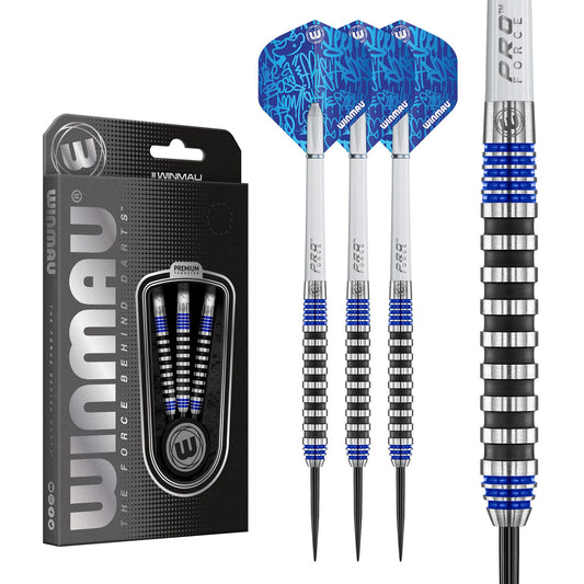 WINMAU Advance 500 Series Professional Tungsten Steeltip Darts Set with Flights and Shafts (Stems)