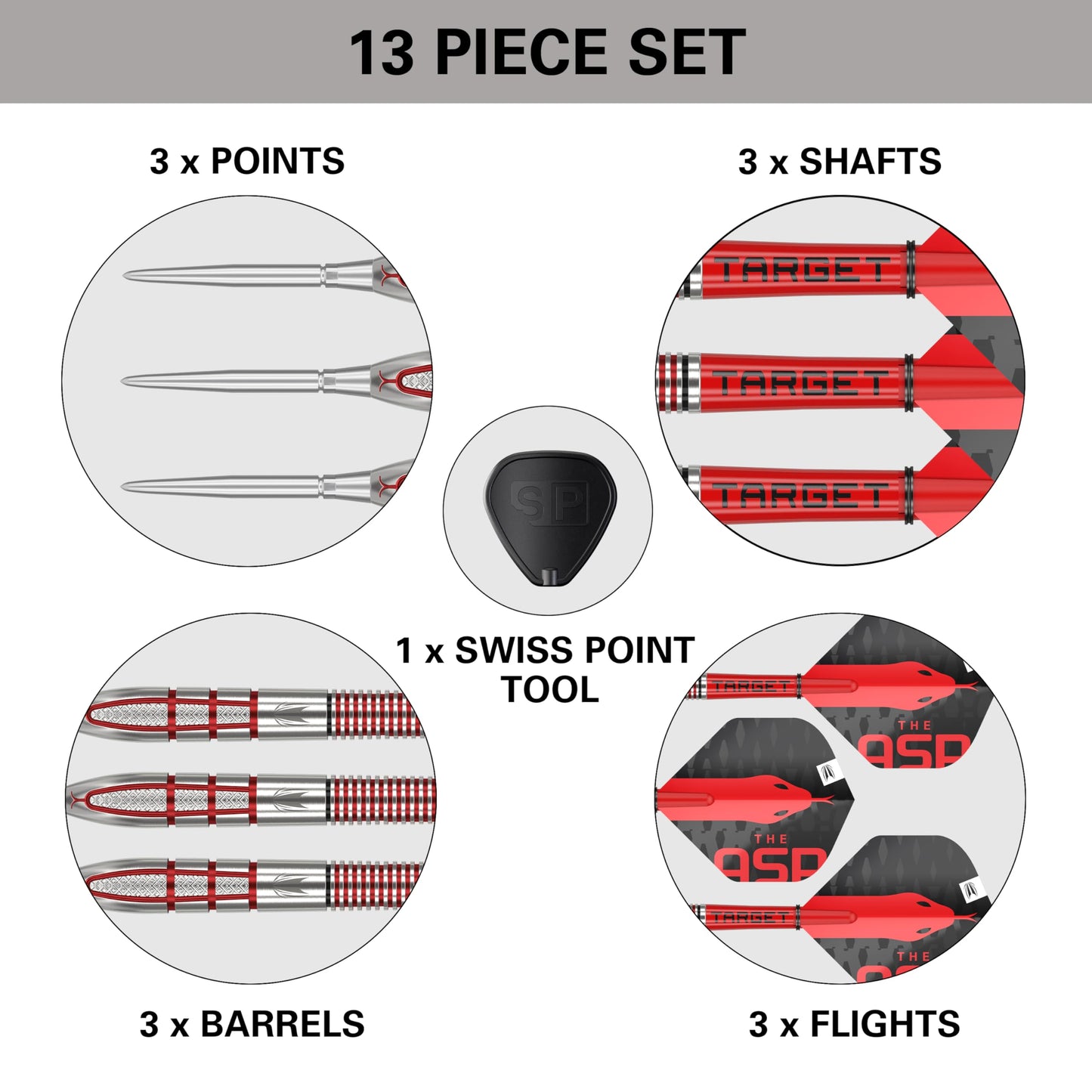 TARGET Darts Nathan Aspinall Gen 2 95% Tungsten Swiss Point Steel Tip Darts Set