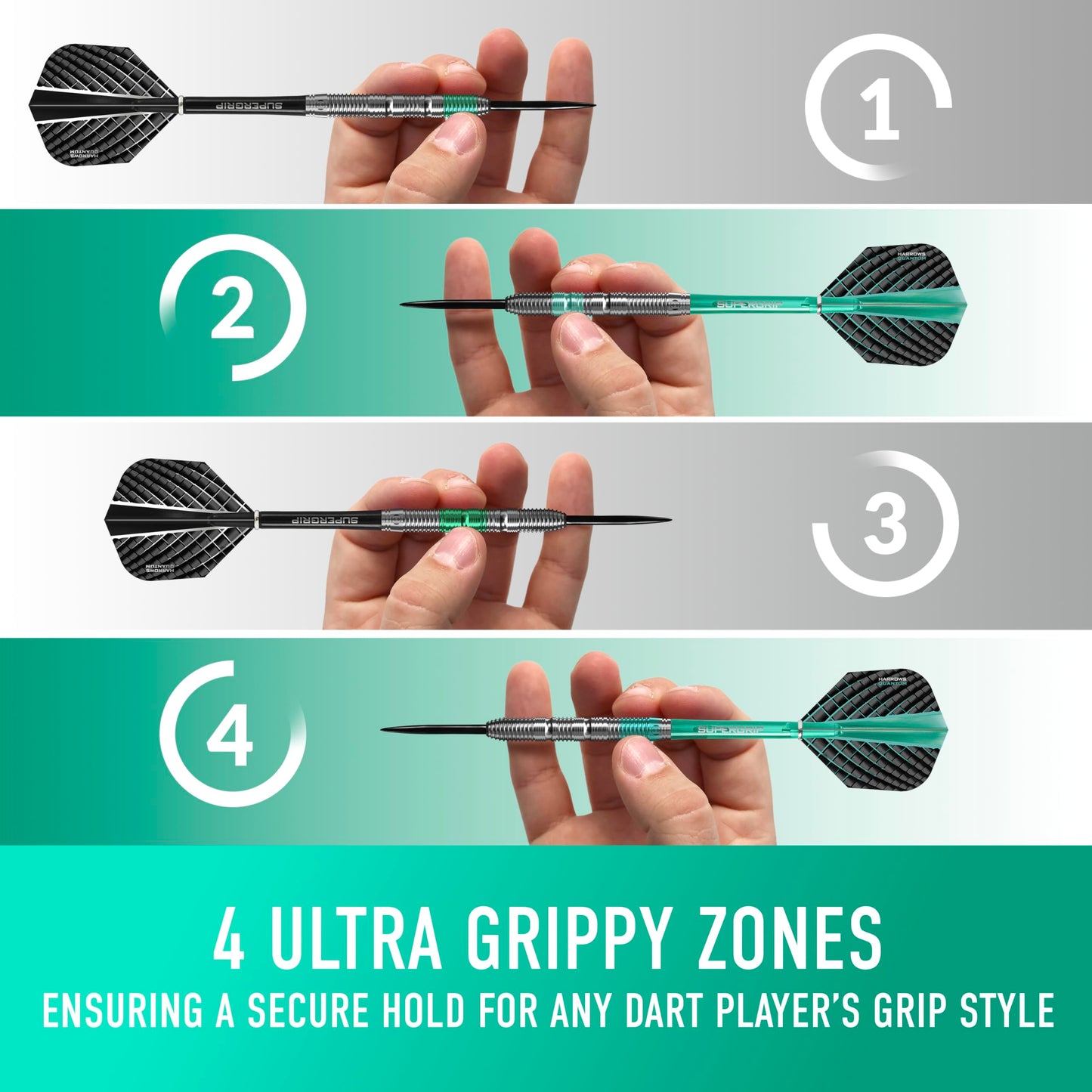 Harrows NX Elite 90% Tungsten Steel Tip Darts Set I 21g to 26g All Weights Available I Huge 17pcs Bundle with Supergrip Shafts, Quantum Flights & Travel Case
