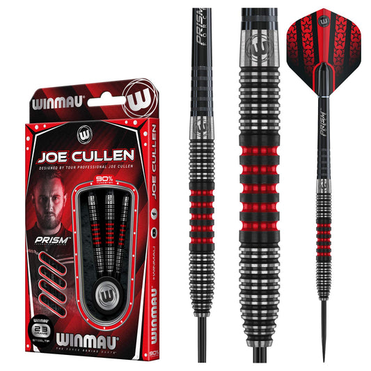 WINMAU Joe Cullen Special Edition Professional 90% Tungsten Darts Set with Flights and Stems (Shafts)