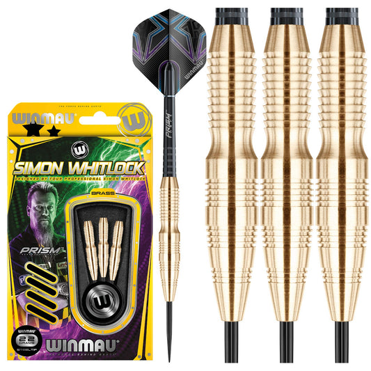 WINMAU Brass Simon Whitlock Alloy Steel Tip Darts Set 22g Or 24g
