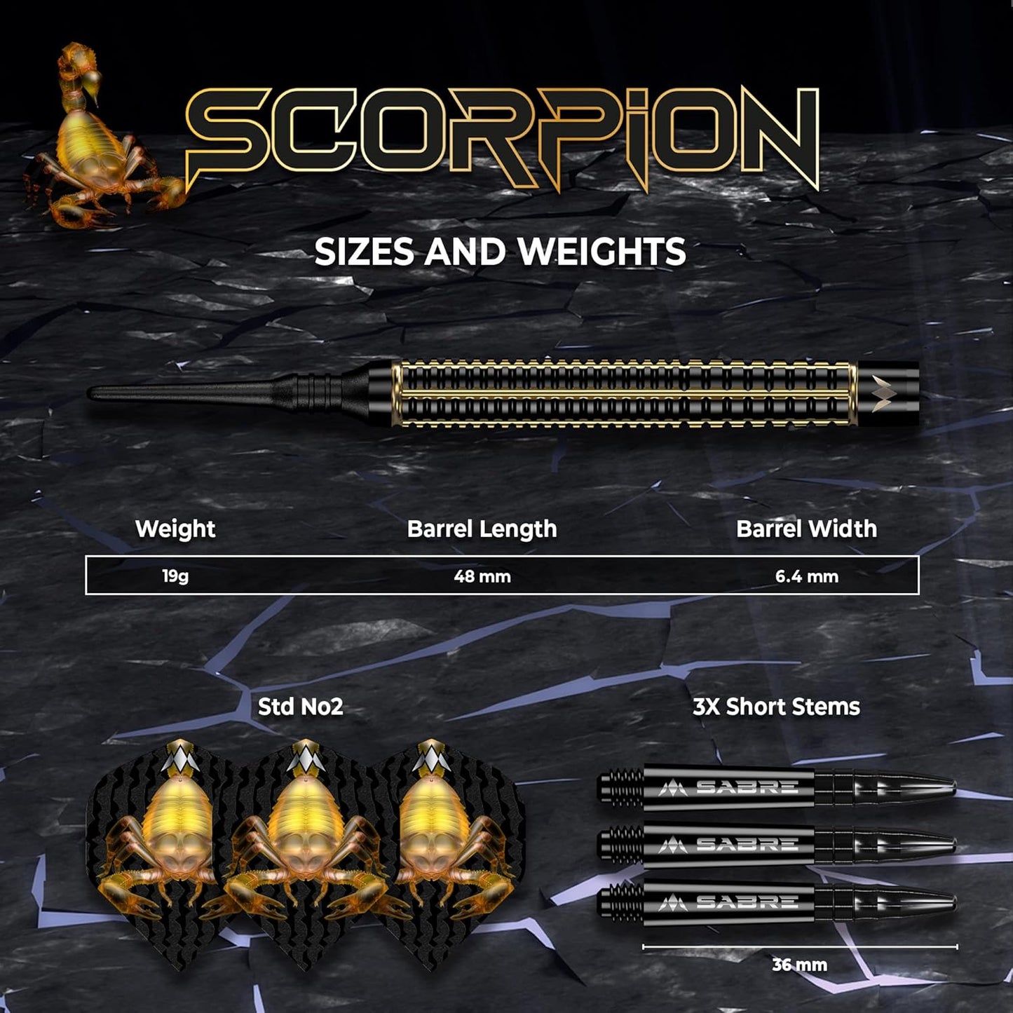 Mission | Javan Darts | Silver | Brass Barrel | Steel Tip Darts Set | 22g.