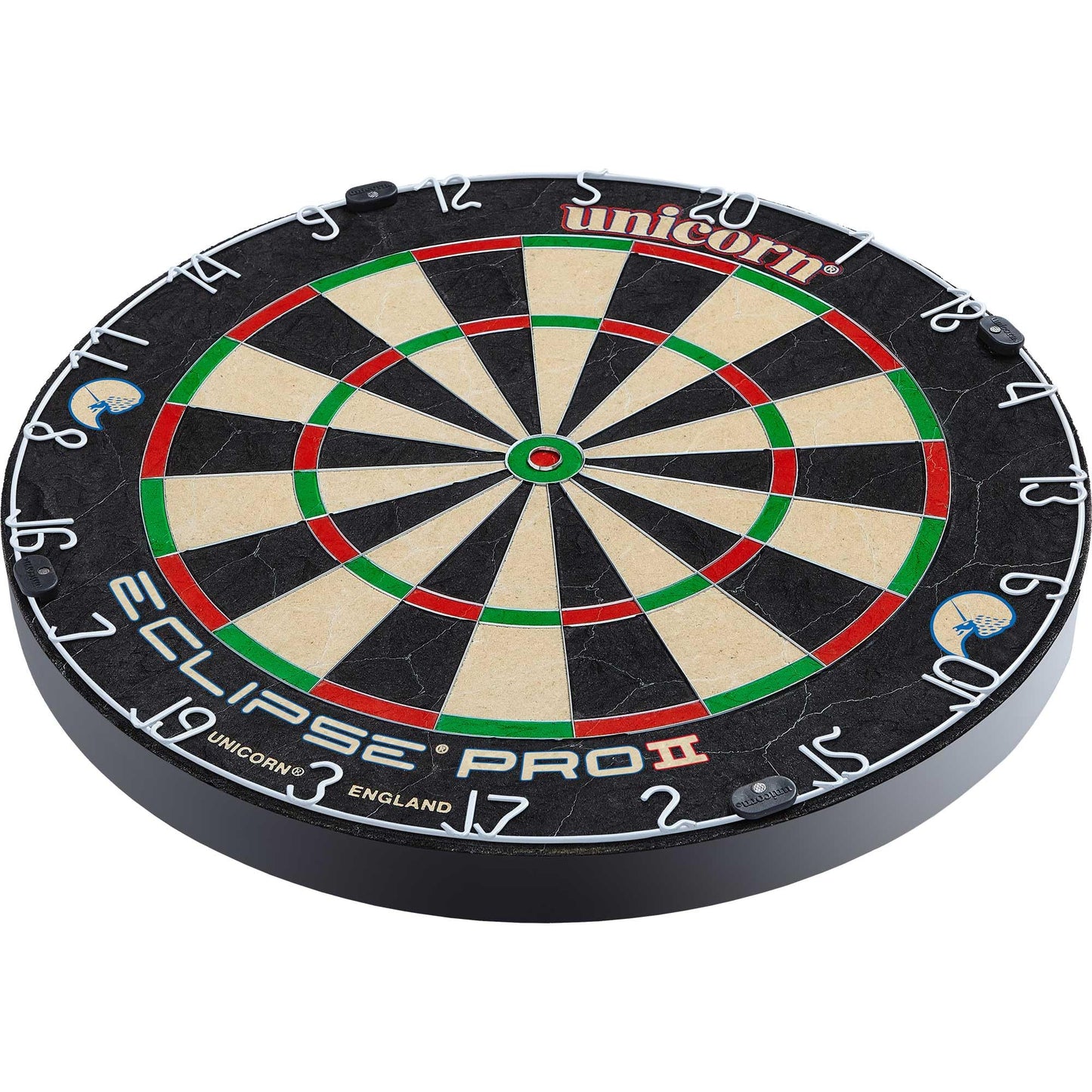UNICORN Dartboard | Eclipse Pro 2 | Flat Profile Number Ring | Championship Quality Sisal Bristle | Staple-Free Construction