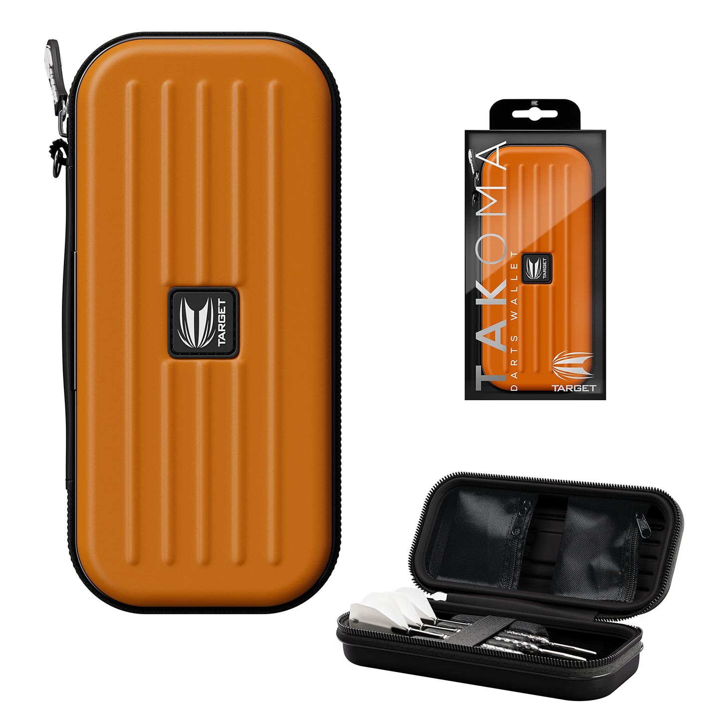 TARGET Darts Takoma Dart Case Wallet, Regular Size, Blue | Store 3 Fully Assembled Darts & Accessories | Dart Holder with Zip Lock Pouches, Store Flights, Shafts & Swiss Points