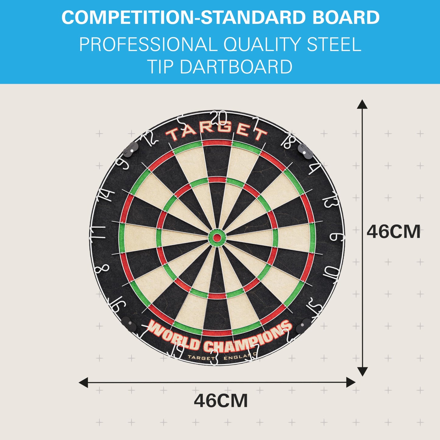 Target Darts World Championship Dartboard Set Bundle | Arc Dart Boards Light System, Full Length Darts Oche Mat, Dart Board Surround (Black or Red Option) | 5 Bundle Options