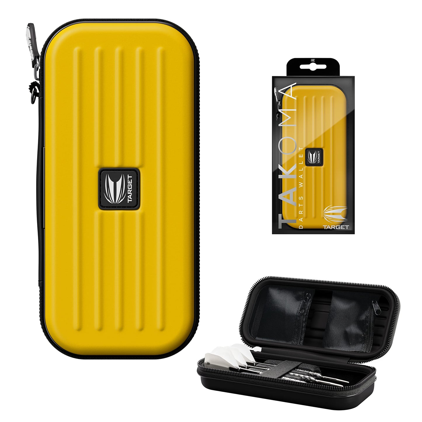 TARGET Darts Takoma Dart Case Wallet, Regular Size, Blue | Store 3 Fully Assembled Darts & Accessories | Dart Holder with Zip Lock Pouches, Store Flights, Shafts & Swiss Points