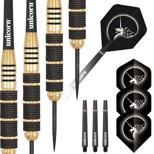 Unicorn Steel Tip Darts Set | Core Plus | Authentic 100% Brass Barrels