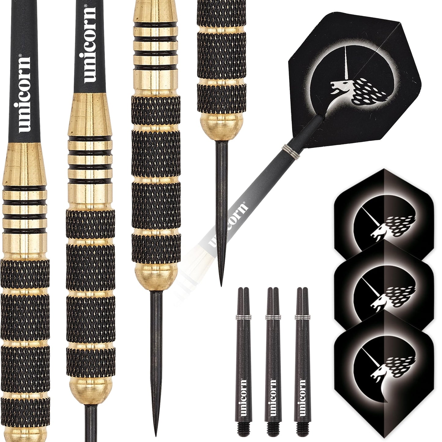 Unicorn Steel Tip Darts Set | Core Plus | Authentic 100% Brass Barrels