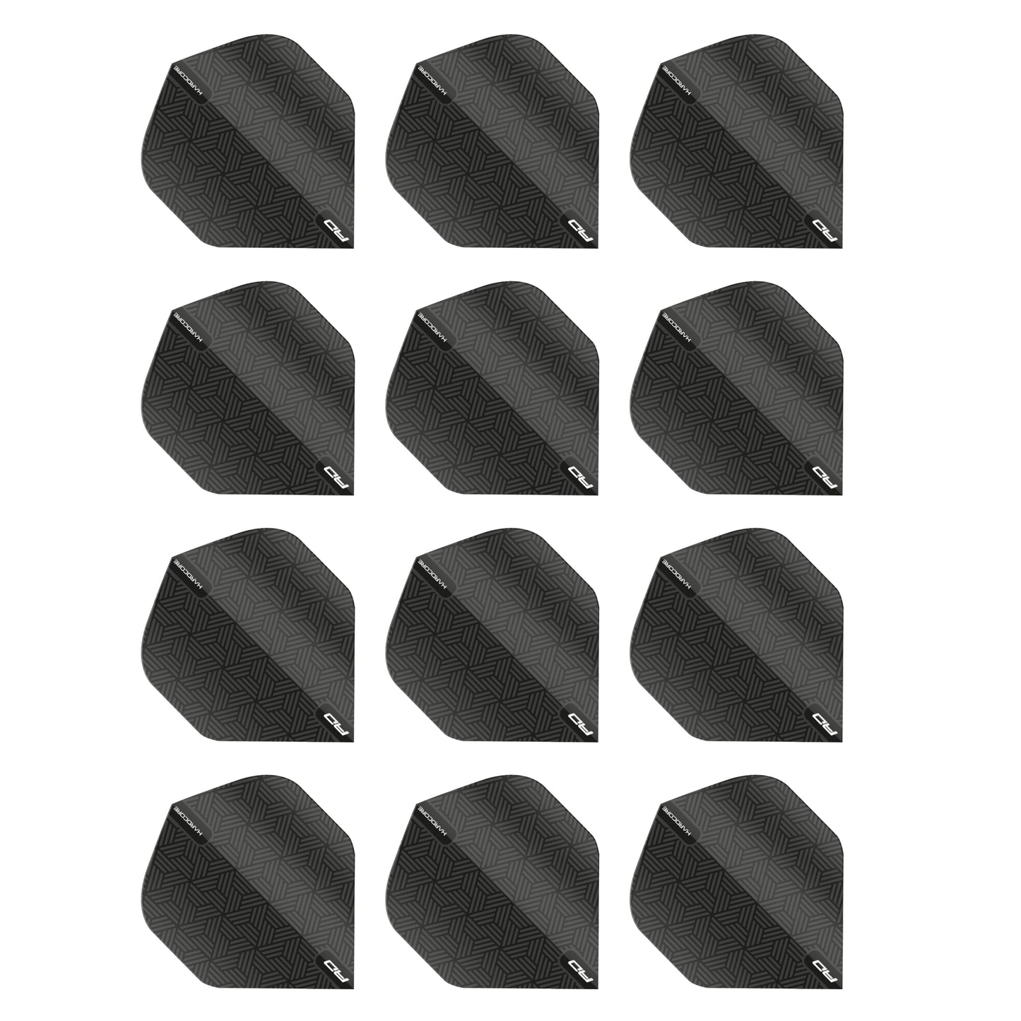 RED DRAGON Hardcore XT Patterned Extra Thick Standard Dart Flights - 4 sets Per Pack (12 Dart Flights in total)