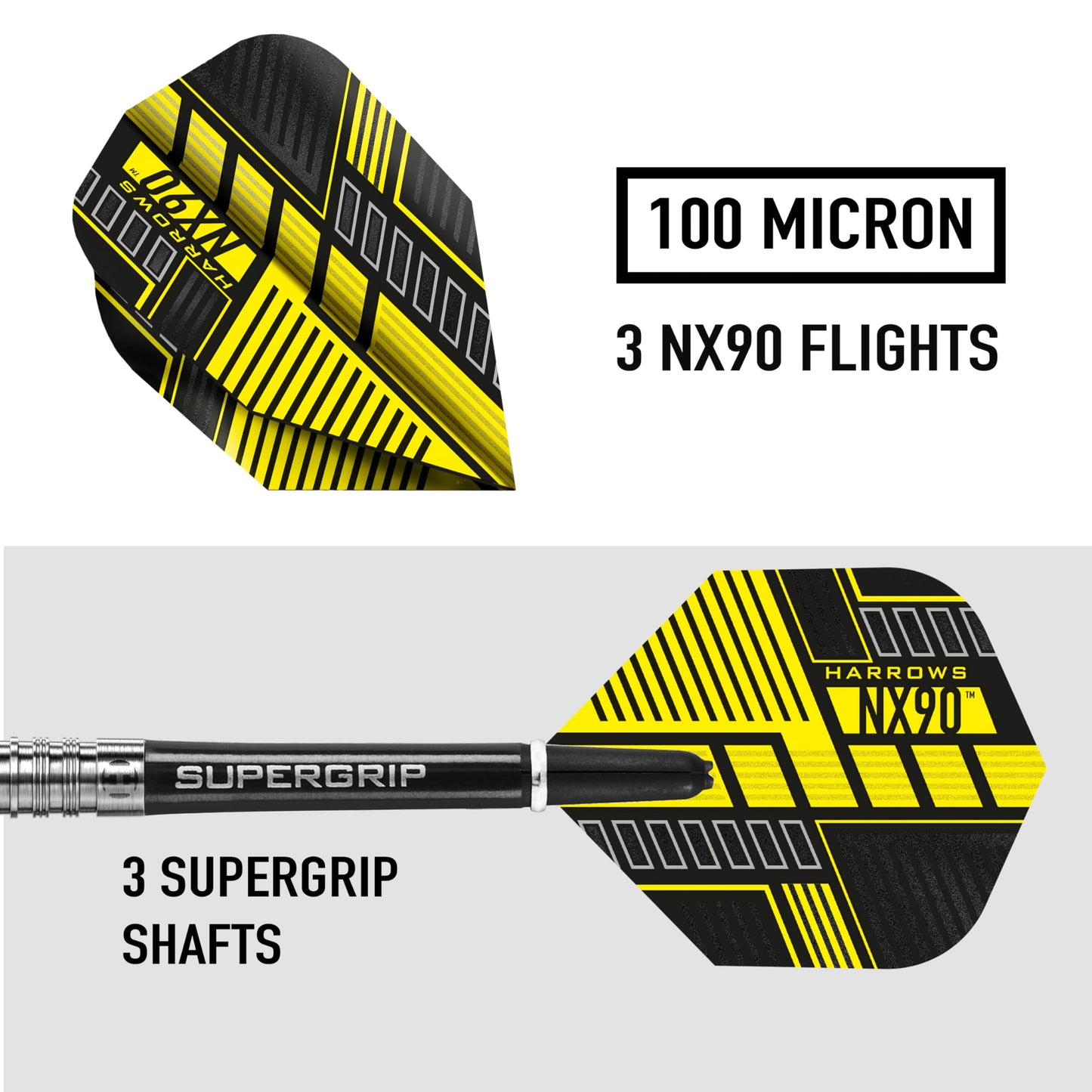 Harrows NX90 90% Tungsten Steel Tip Darts