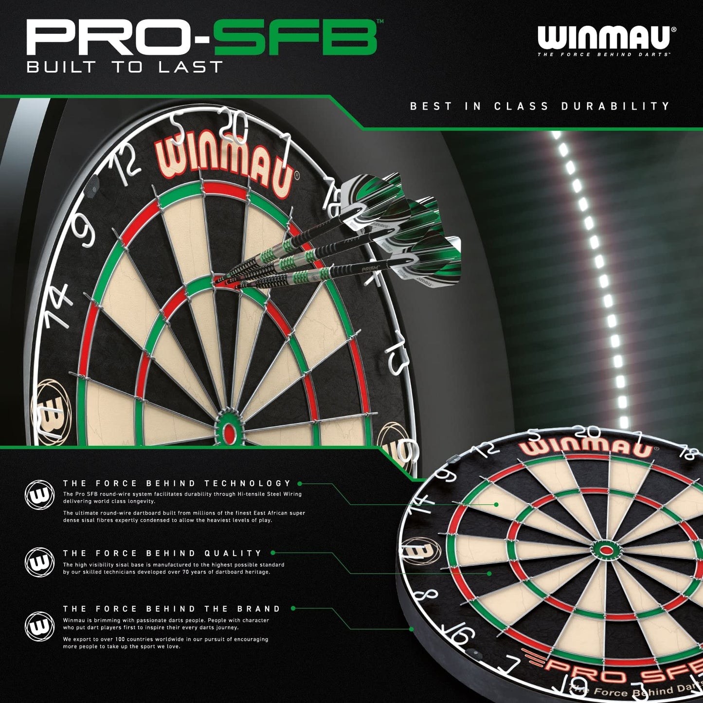 WINMAU Pro SFB Bristle Dartboard
