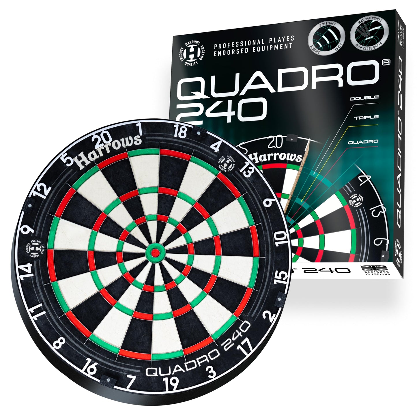 Harrows Dart Boards I Dartboard Official Size I Darts Board with Ultra Thin Knife Wire for Maximum Scoring I Compatible with Dart Board Stand, Dart Board Lighting, Dartboard Cabinet