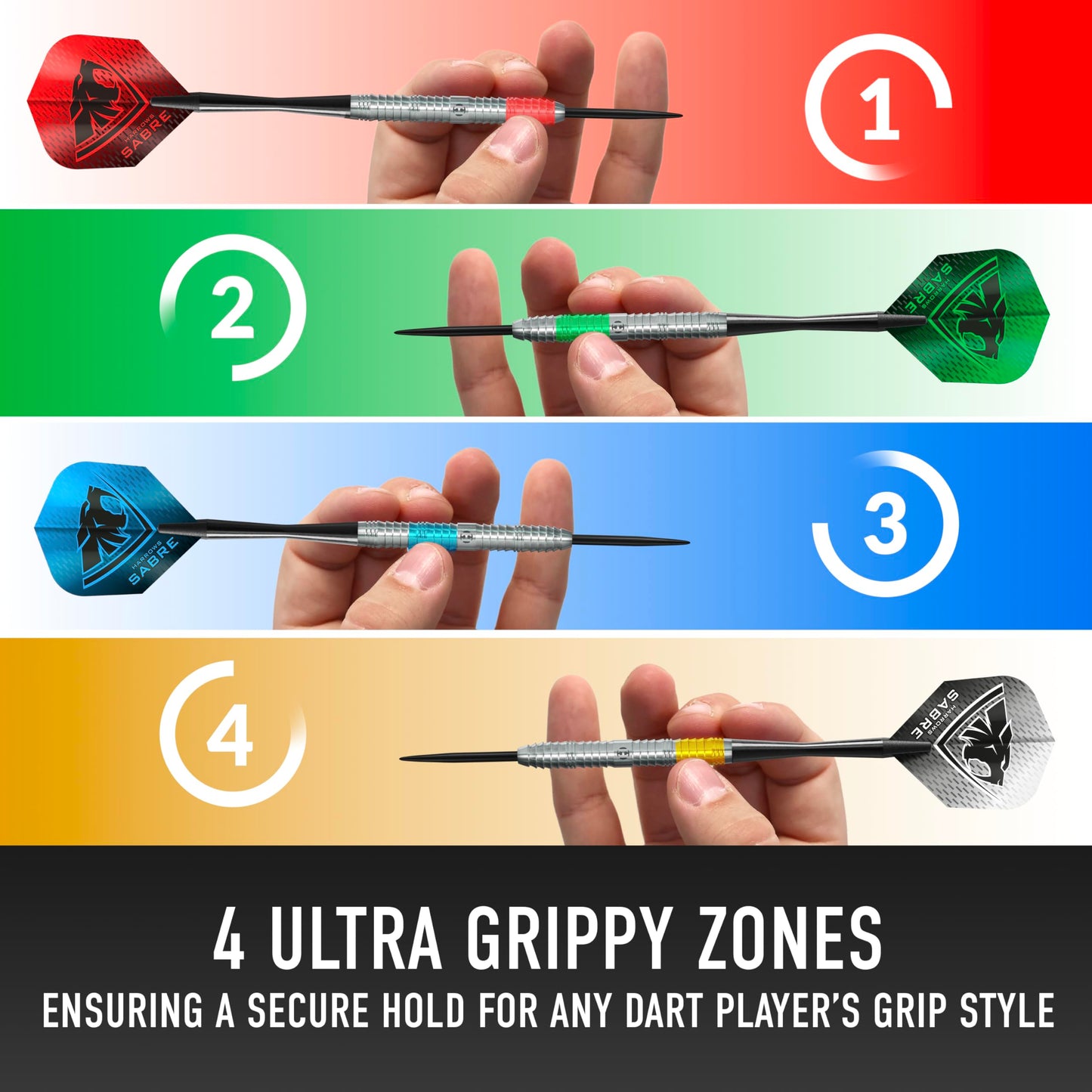 Harrows Sabre 90% Tungsten Steel Tip Darts Set I 21g to 26g All Weights Available I Huge 24pcs Bundle with Spare Shafts, Prime Flights & Travel Case
