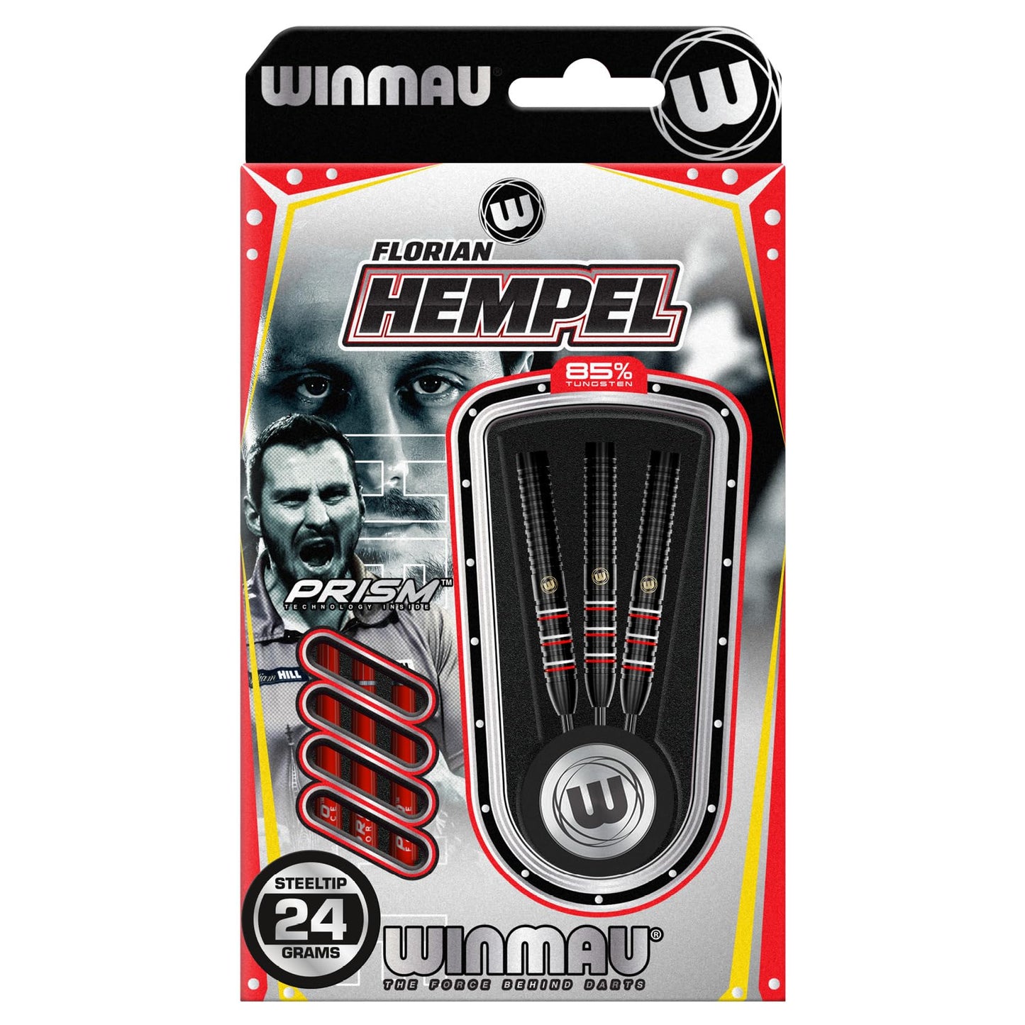 WINMAU Darts - 85% Pro Series Professional Dart Set with Dart Flights and Dart Shafts (Stems)