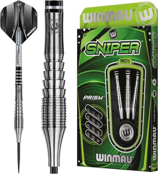 WINMAU Sniper 23 Gram Professional Tungsten Darts with Flights and Stems (Shafts