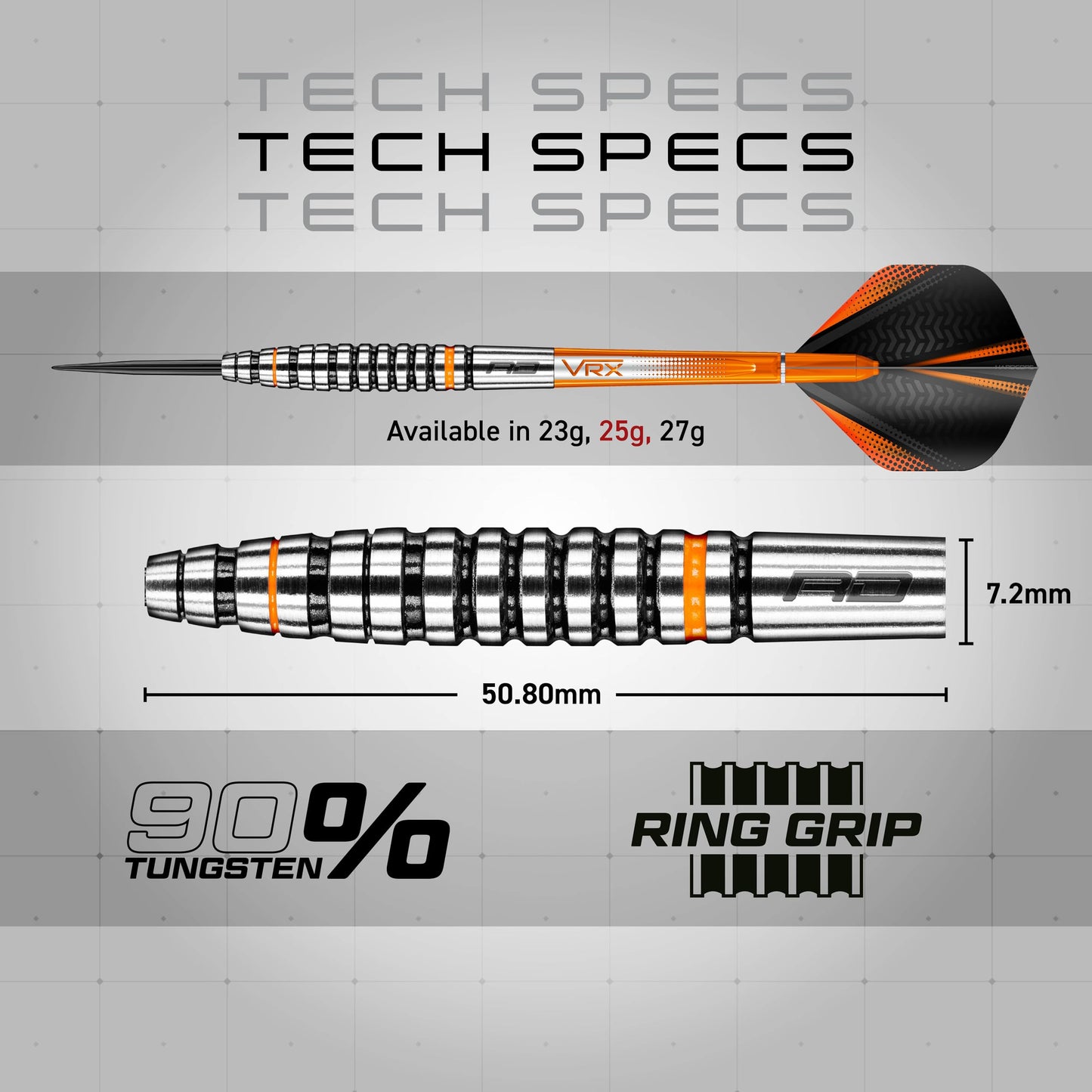 RED DRAGON Amberjack Tungsten Darts Set with Darts Flights & Dart Stems (Shafts) – Professional 90% Tungsten Premium Darts Set – Available in 22g, 23g, 24g, 25g, 26g, 27g, 28g, 30g